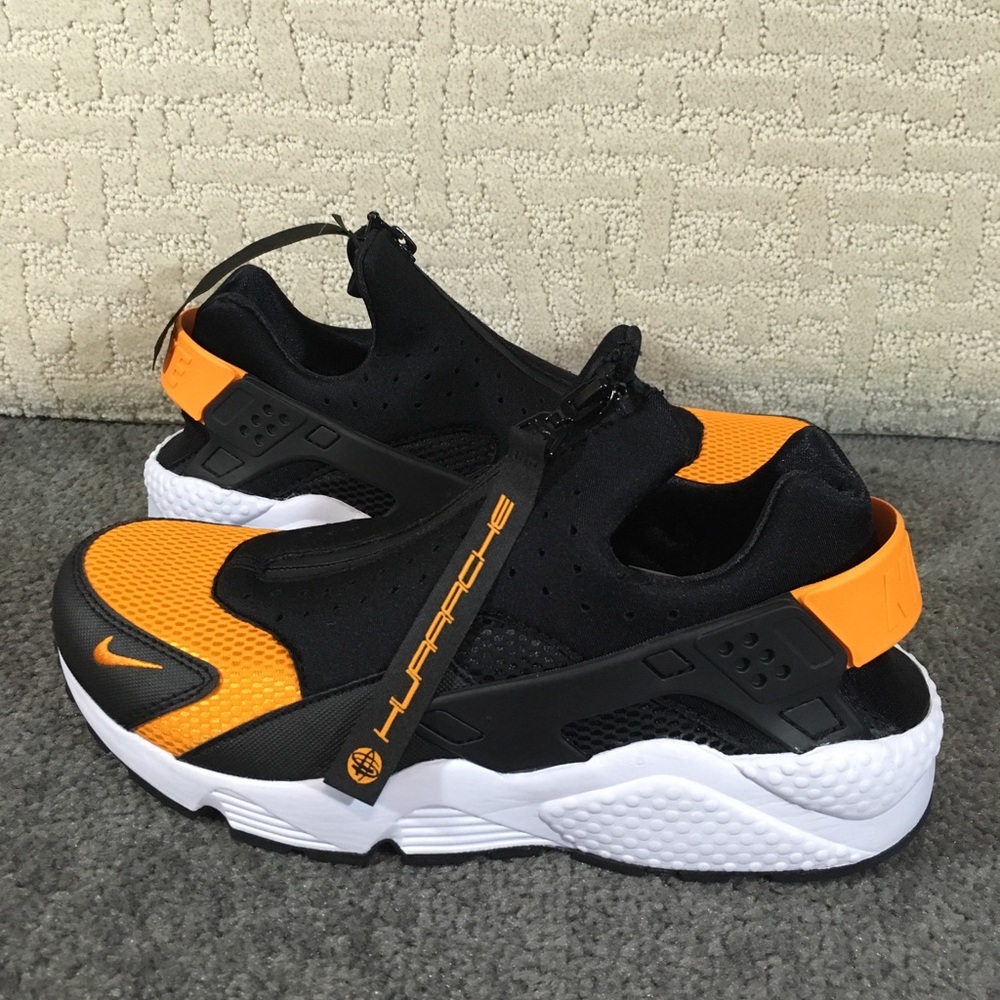 Nike Air Huarache Run EXT Zip BLACK ORANGE PEEL